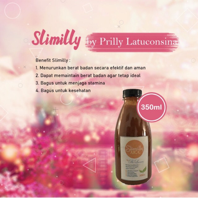 SLIMILLY JUICE 350ML BY PRILLY LATUCONSINA Shopee Indonesia