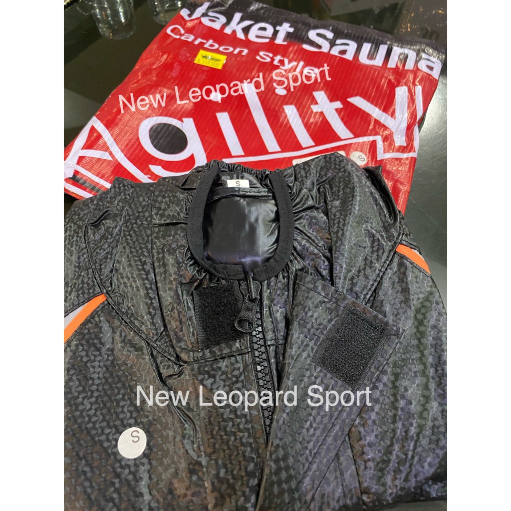 Jual Sauna suit top / atasan baju sauna agility with zip / reseleting