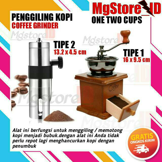 Alat Penggiling Penghancur Kopi Bubuk Manual/Coffee Maker Grinder Mini Dapur Penumbuk Retro