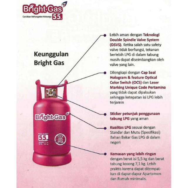 Tabung Gas LPG Bright Gas 5.5 kg + isi - segel | Shopee Indonesia