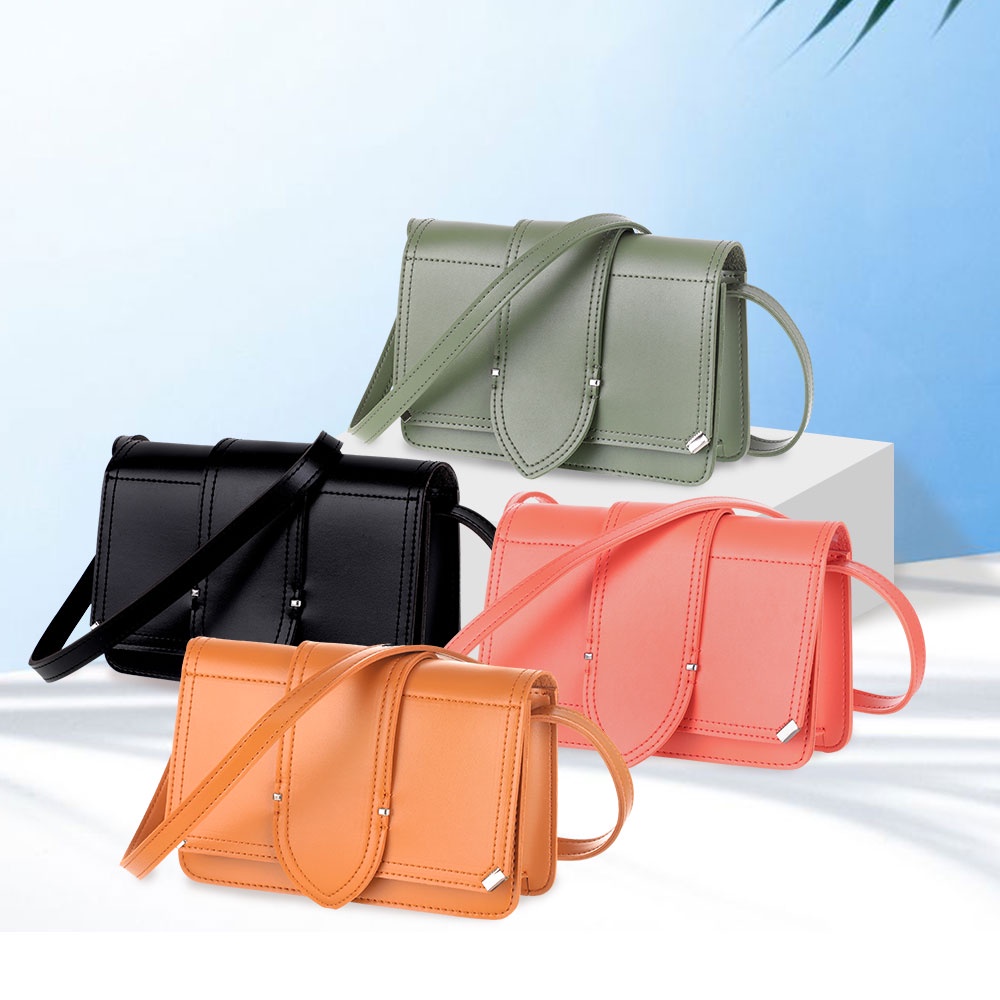 Review tentang MINISO Tas Selempang Tas Bahu Crossbody Sling Bag Square