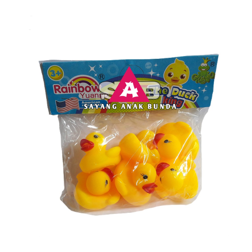 Jual Mainan Bebek Karet Isi 6 Pcs Murah /Mainan Bebek Bebekan Bunyi | Shopee Indonesia