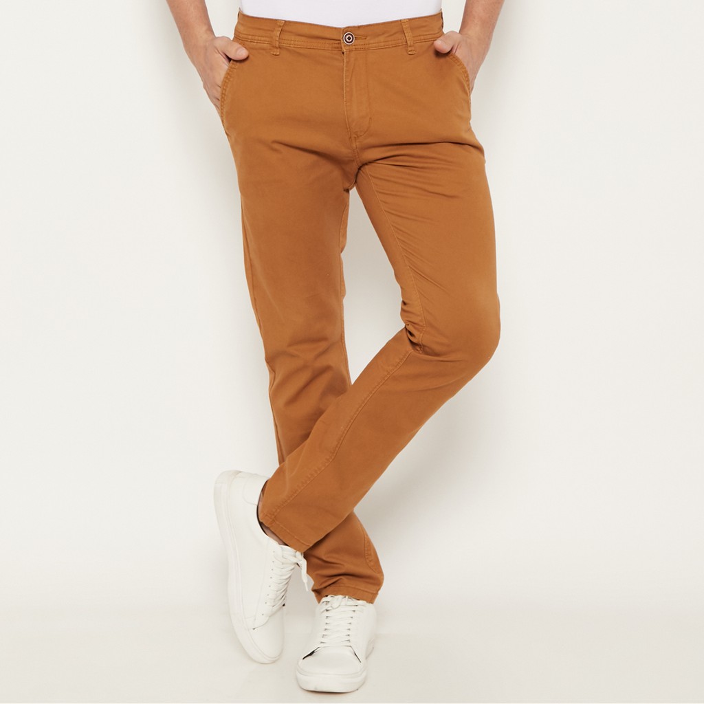 M231 Celana Panjang Pria Chinos Slim Fit Stretch Dk Yellow C1041 Shopee Indonesia