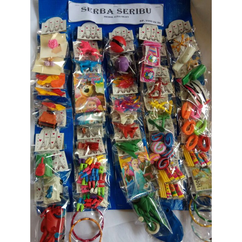 Jual 10 Paket Mainan Rentengan Serba Seribu | Shopee Indonesia