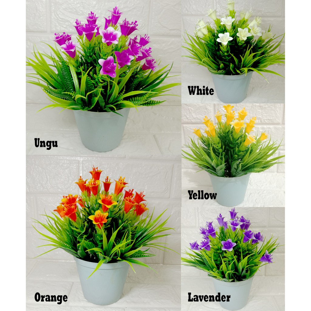 Bunga Artificial Import KODE #7 TANPA POT Tanaman Hias Plastik Homemade  Dekorasi Pajangan Interior | Shopee Indonesia