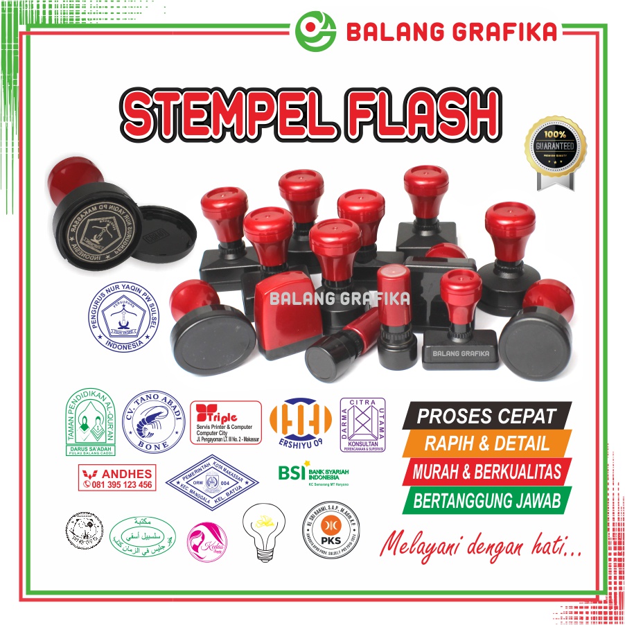 Jual Stempel Custom Stampel Flash Warna Otomatis Usaha Cap Toko
