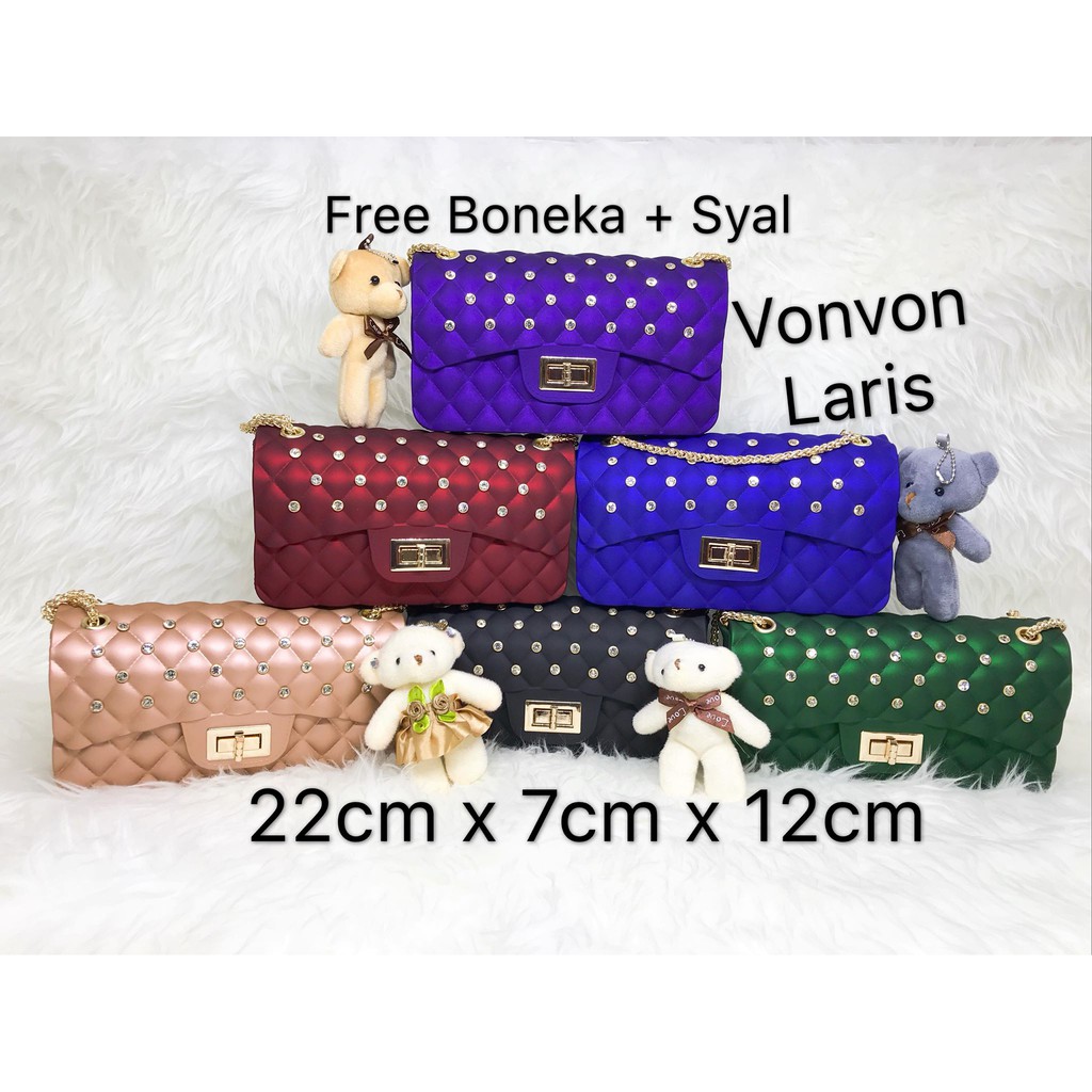 TAS IMPORT JAKARTA CHANEL CLASSIC DIAMOND JELLY MATTE UK22 TSMD22D FREE BONEKA + SYAL Shopee