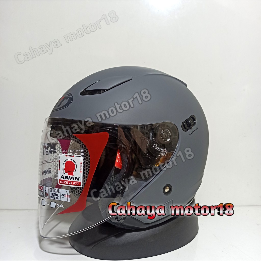 Jual HELM KYT DJ MAXI VISOR VENOM CLEAR GORILA GREY MATTMAXI ABU DOF