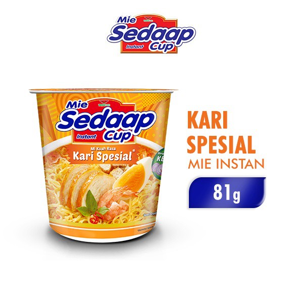 SEDAAP Mie Instan Cup Kari Spesial 81 GR Shopee Indonesia