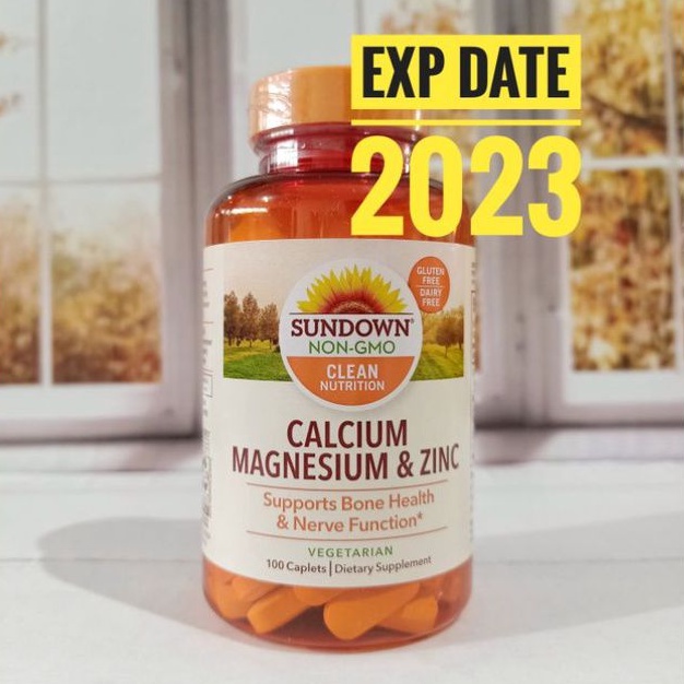 Sundown Naturals Calcium Magnesium & Zinc 100 Caplets Shopee Indonesia