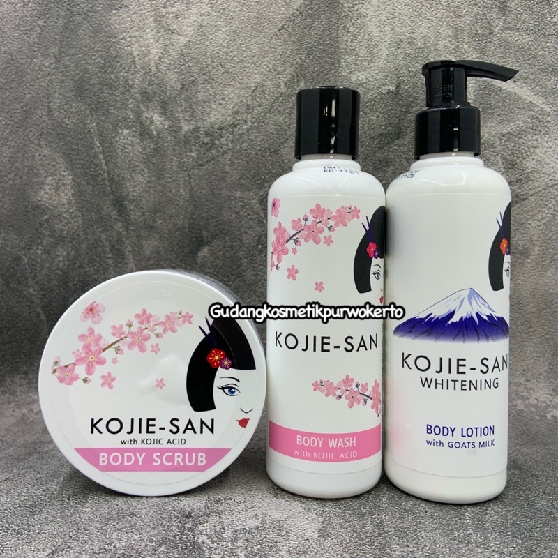 Jual Kojie San With Kojic Acid Body Care Series Body Scrub / Body Wash