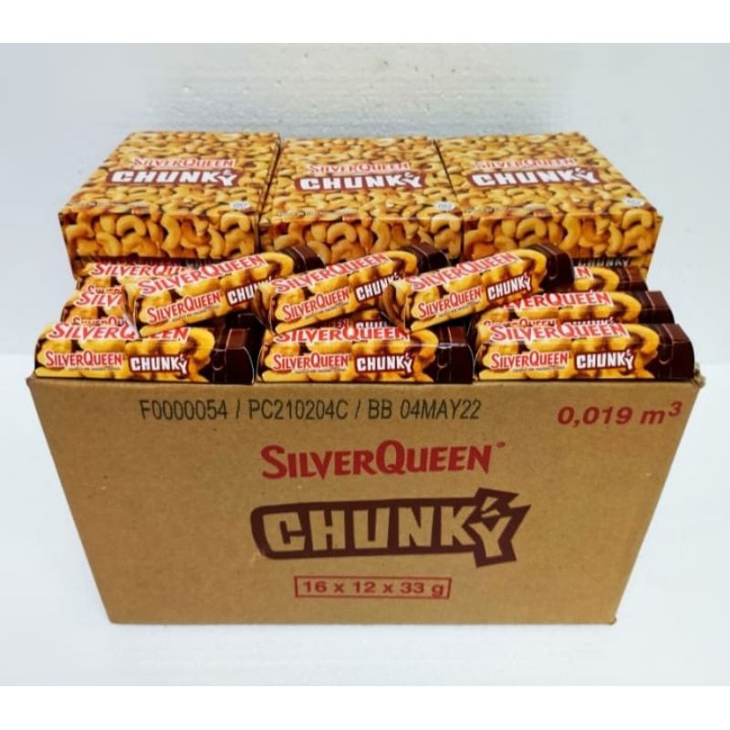 Jual 1 Kotak Silverqueen Chunky Bar Cahew Chunky Bar Almond 30 Gram Isi 12 Pcs ( Ds Bgr ) | Shopee Indonesia