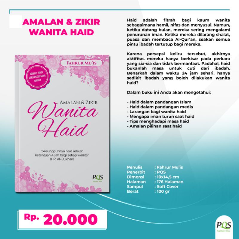 Buku Amalan &amp; Dzikir Wanita Haid | Shopee Indonesia
