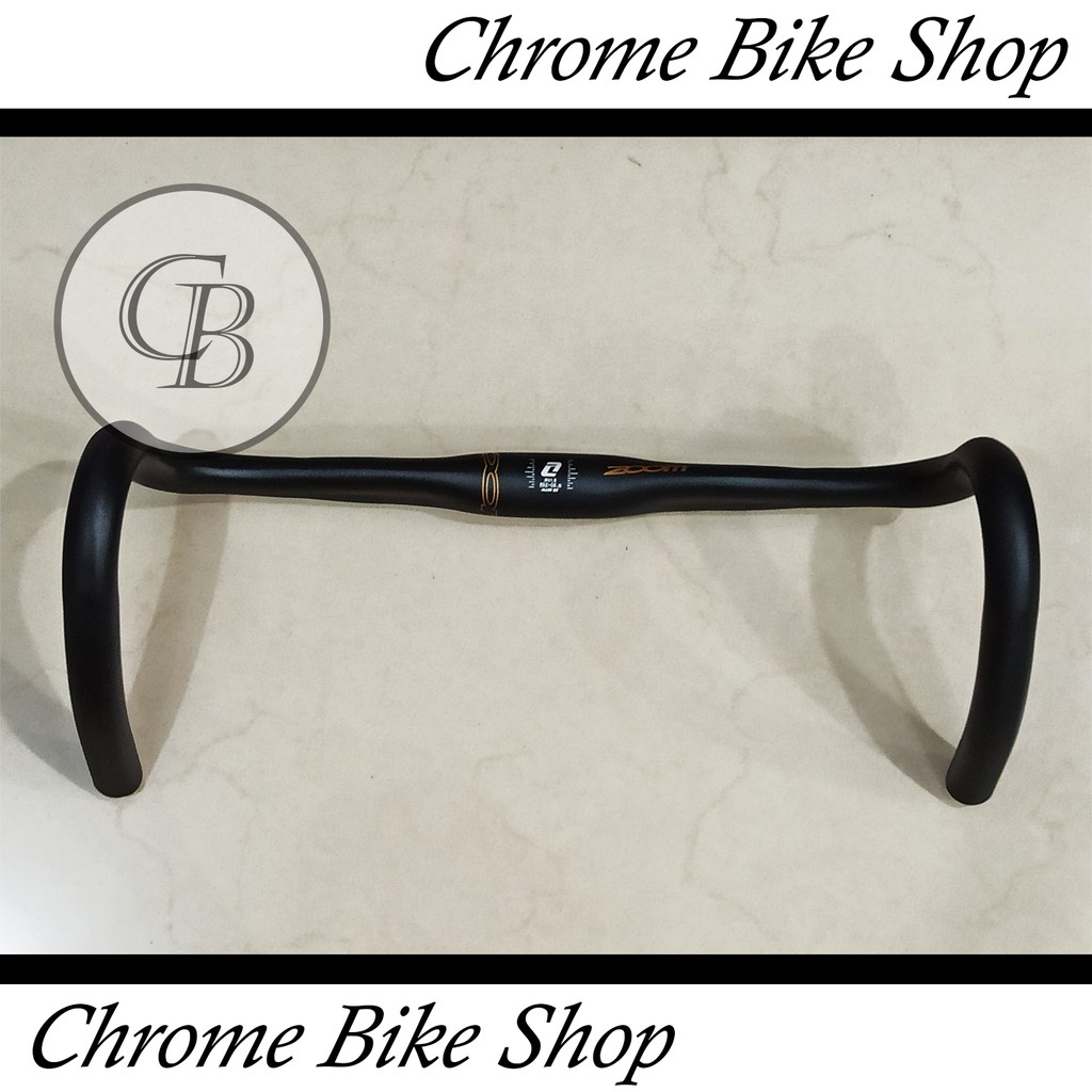 Jual Handlebar Dropbar Stang Sepeda Balap Oversize Alloy Zoom Hitam Murah Ori Original Indonesia|Shopee Indonesia