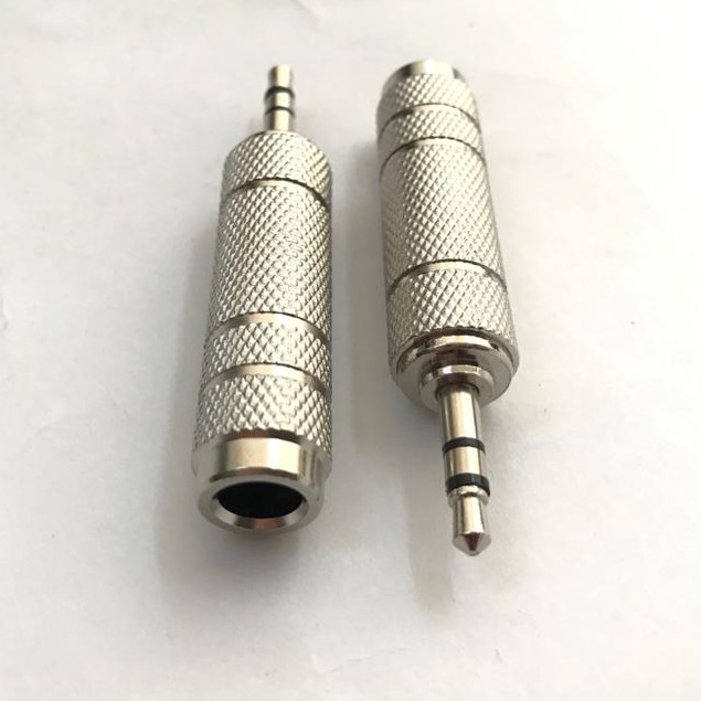 Jual converter jack mic audio female 6,35 mm ke jack 3.5mm /Jack