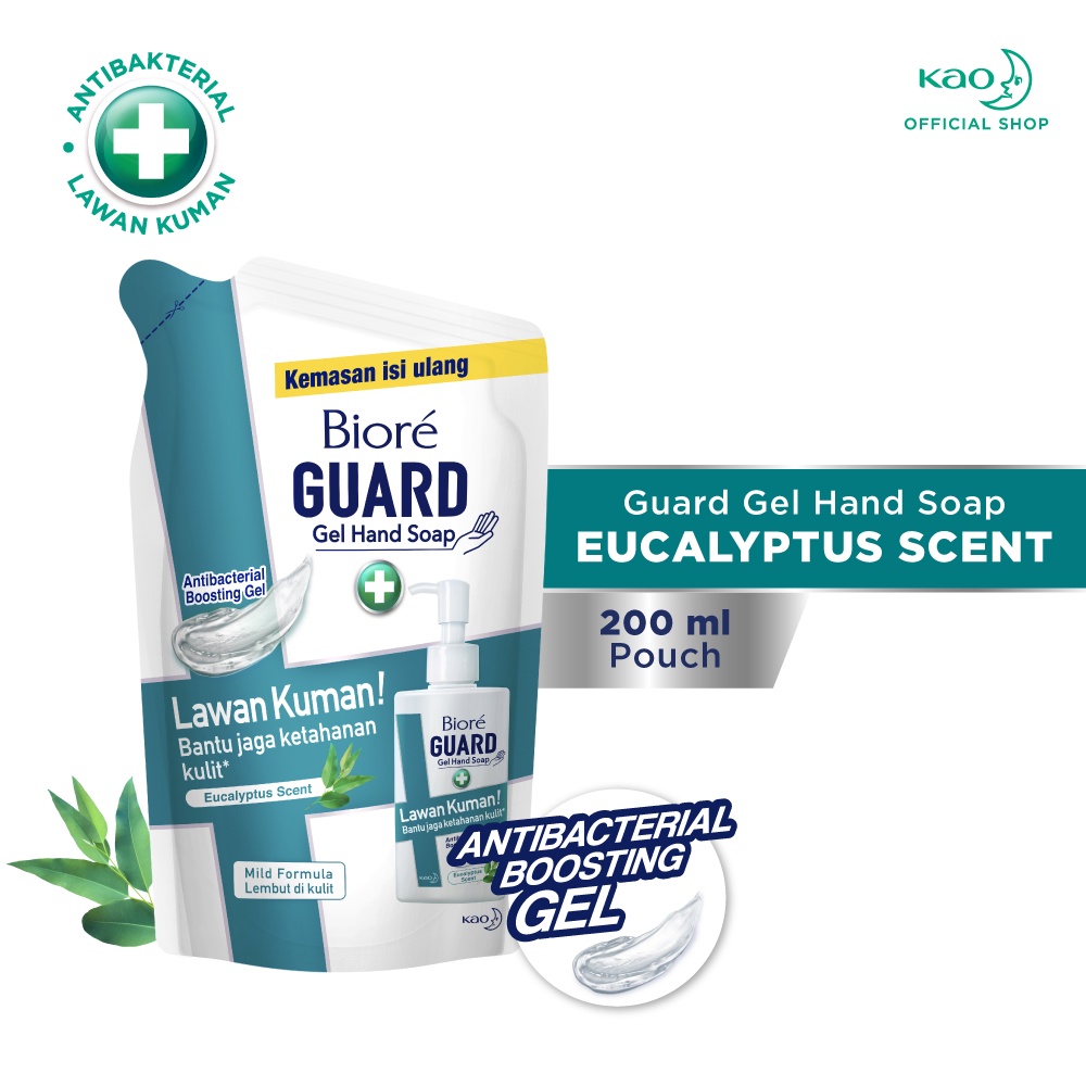 Biore GUARD Gel Hand Soap Eucalyptus Scent Pouch 200 ml Shopee Indonesia