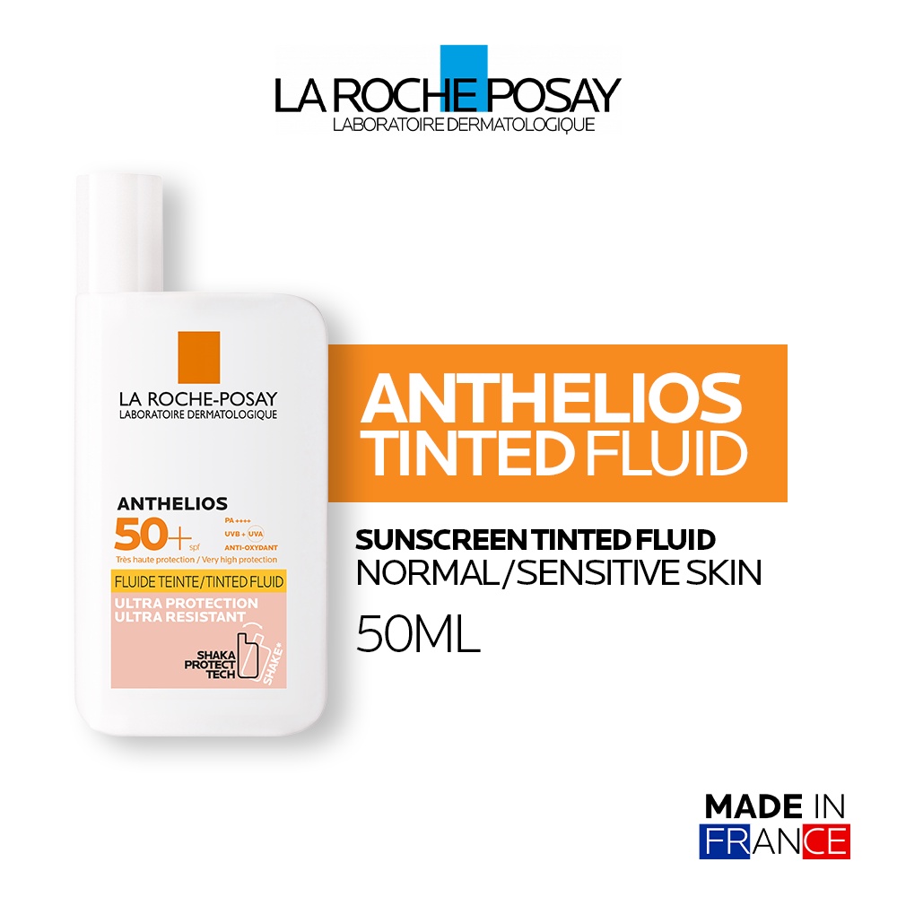 Jual La Roche Posay Anthelios Tinted Fluid Spf 50+ 50Ml - Sunscreen Kulit Berminyak/ Sensitif | Shopee Indonesia