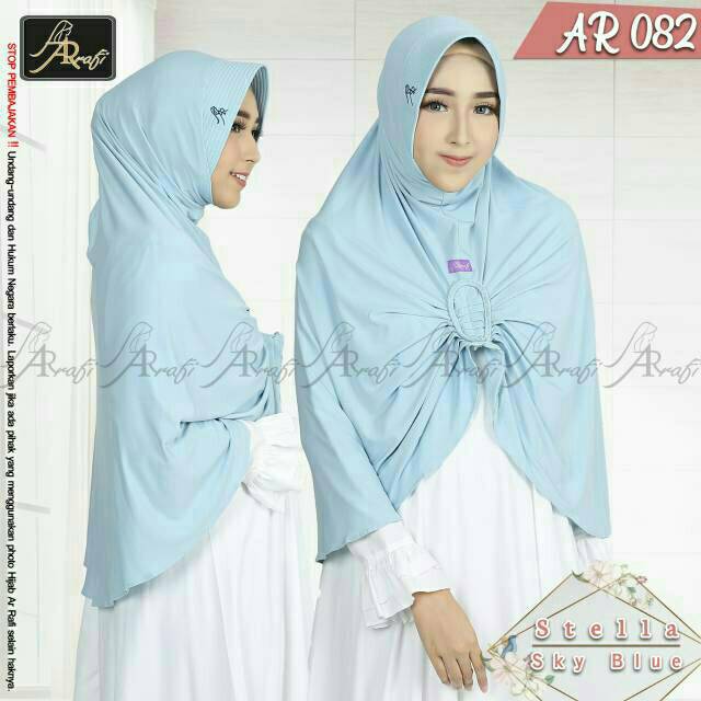 HIJAB JILBAB AR 082 KERUDUNG BERGO INSTAN ARRAFI SALE DISKON FASHION