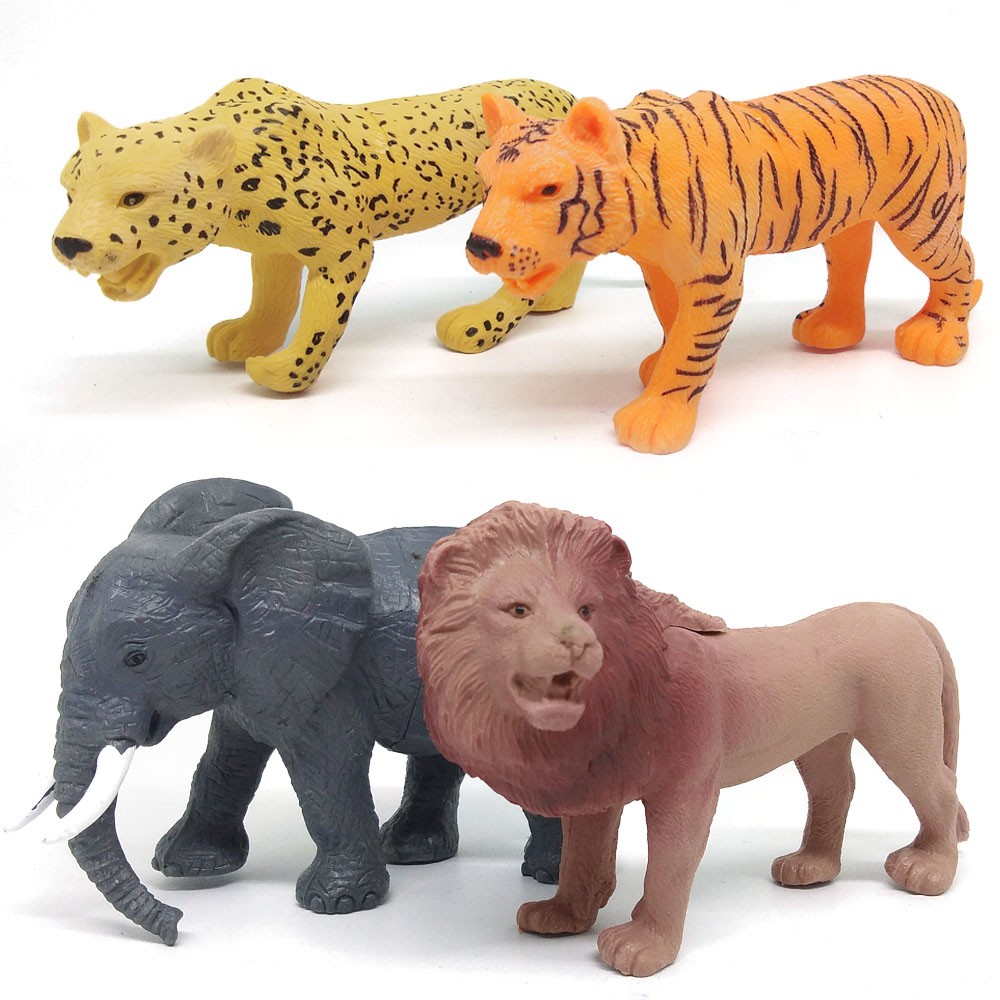 Jual Mainan Anak Binatang Karet Jumbo Isi 4 Jungle Animal - Y145 | Shopee Indonesia