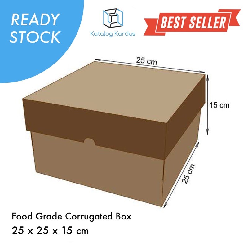 Katalogkardus 25x25x15 20PCS Kotak Kardus Packaging Kue Tart Ultah