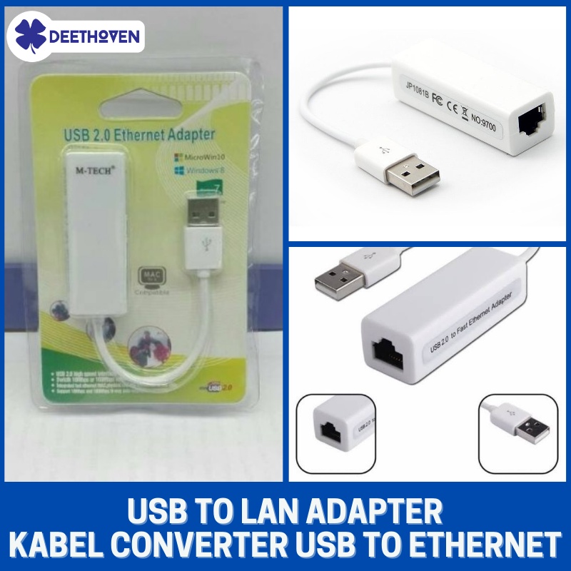 Jual USB LAN Adapter USB to RJ45 USB TO LAN Shopee Indonesia