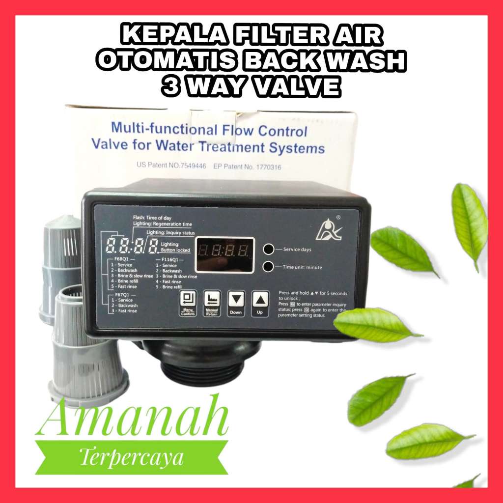 Jual KEPALA FILTER AIR OTOMATIS BACK WASH AUTOMATIC 3 WAY VALVE TABUNG