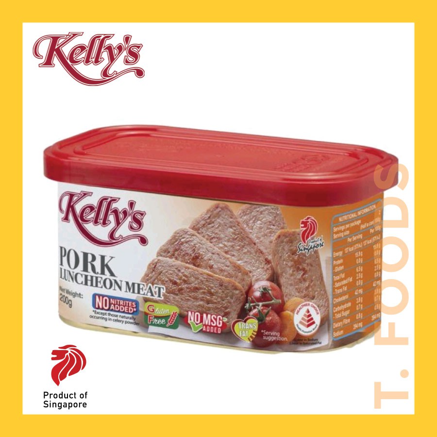 Jual KELLY"S PORK LUNCHEON HAM 200gr PRODUCT OF SINGAPORE Shopee