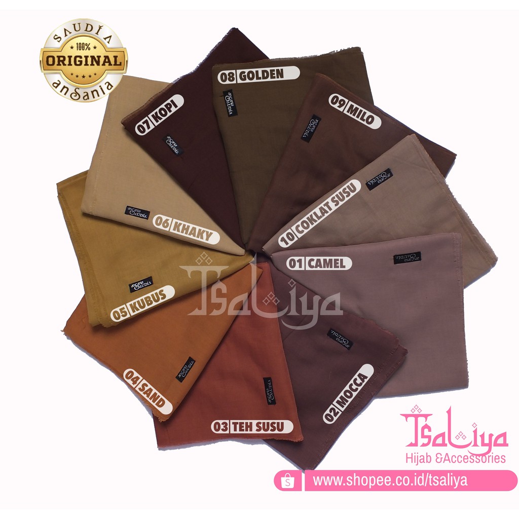 Jual Jilbab Saudia Polos Ansania Part 1 Hijab Kerudung Segi Empat | Shopee Indonesia