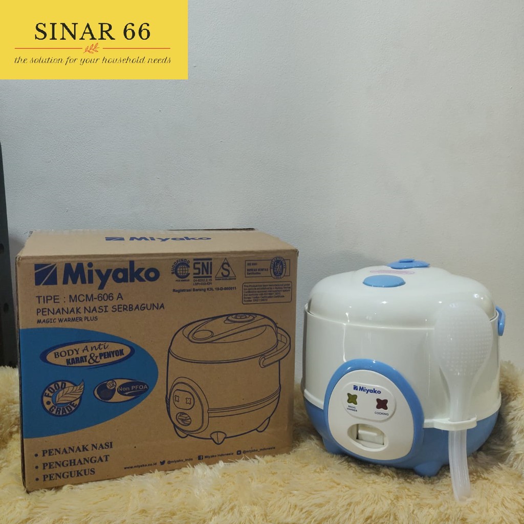 MIYAKO MINI MAGIC COM RICE COOKER 0.6L 0.6 L MCM606A MCM 606 A