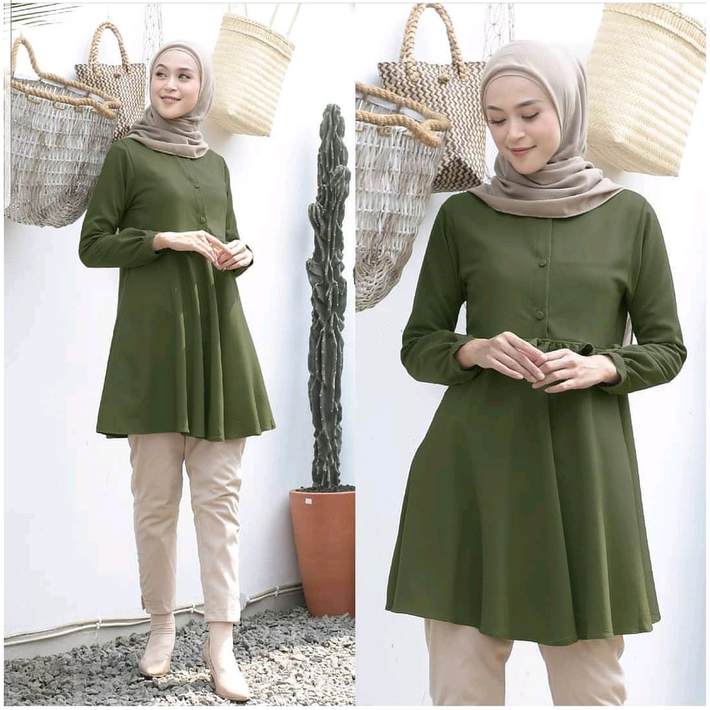 Baju Atasan Wanita Terbaru Baju Rafelia Tunik Muslim Murah