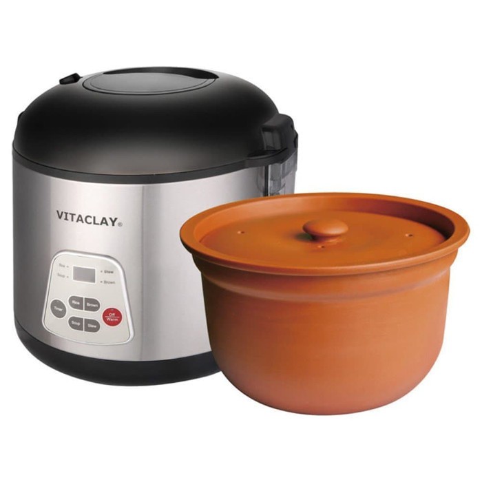 Jual Vitaclay Organic Multi Slow Cooker Clay Insert Non Toxic Eco Friendly Rice Cooker Vita Clay Kendi Indonesia|Shopee Indonesia