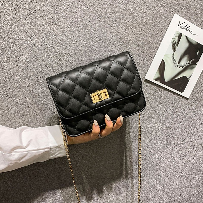 Tas selempang mini wanita kecil dengan tali kulit