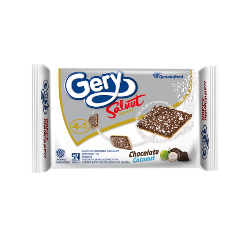 Jual Gery Saluut Malkist Cokelat Tabur Kelapa 105Gr | Shopee Indonesia