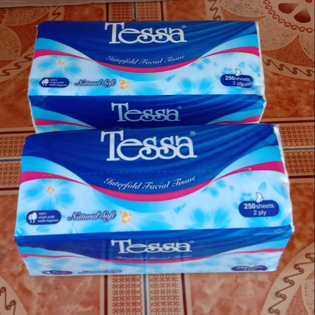 Jual Tissue tessa 250 sheet 2ply / tisu facial tessa / tisue tessa Shopee Indonesia