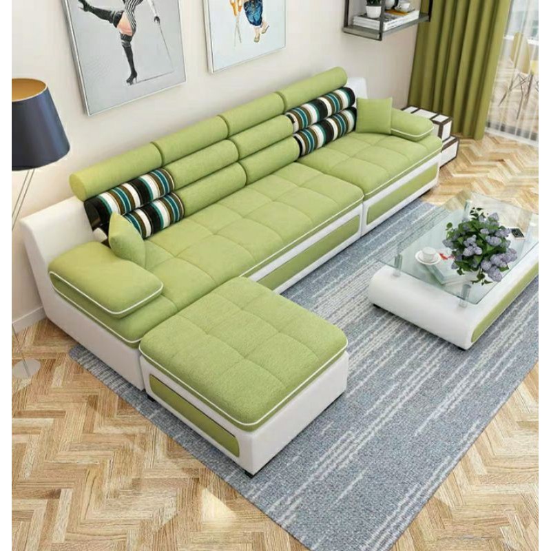 Jual sofa hijau daun modern Shopee Indonesia