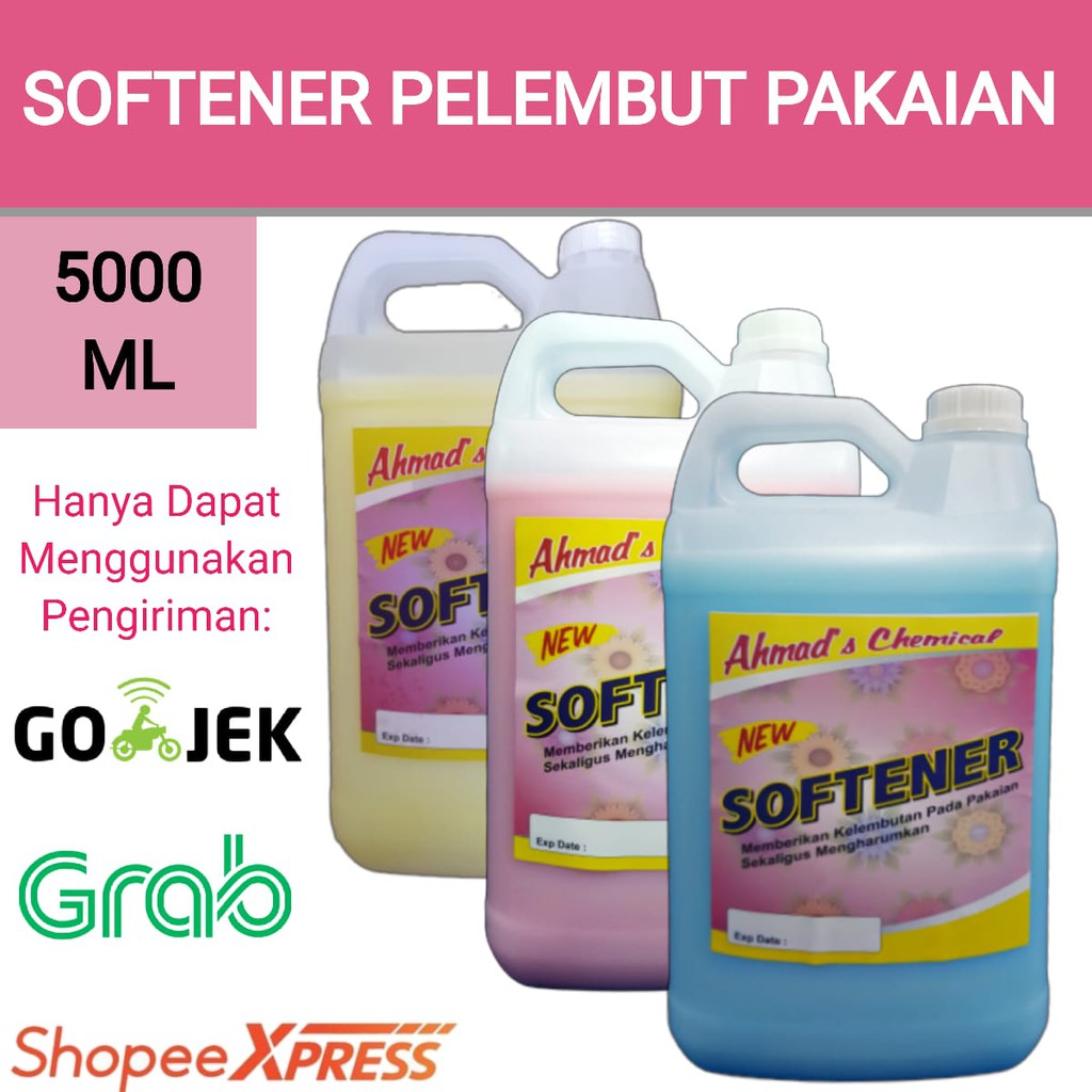 SOFTENER PELEMBUT PEWANGI PAKAIAN 5 LITER (GOJEK/GRAB