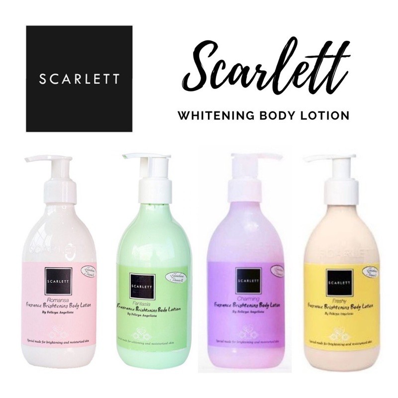 SCARLETT WHITENING BODY LOTION ROMANSA FANTASIA CHARMING Shopee Indonesia