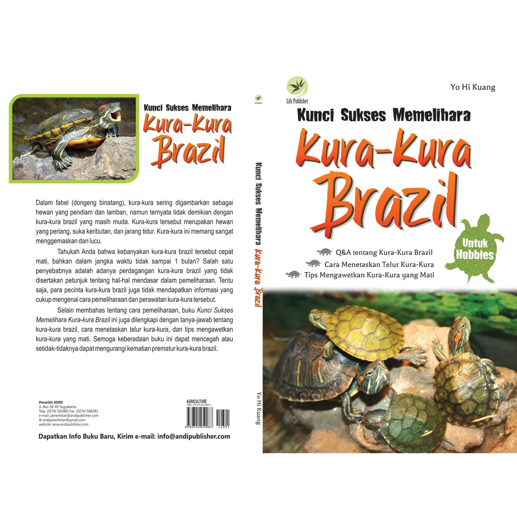 BUKU ASLI Kunci Sukses Memelihara Kura-Kura Brazil | Shopee Indonesia
