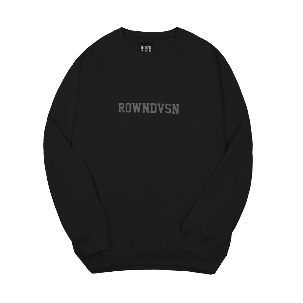 Rown Division Crewneck Black Grey Rowndvsn Sweater