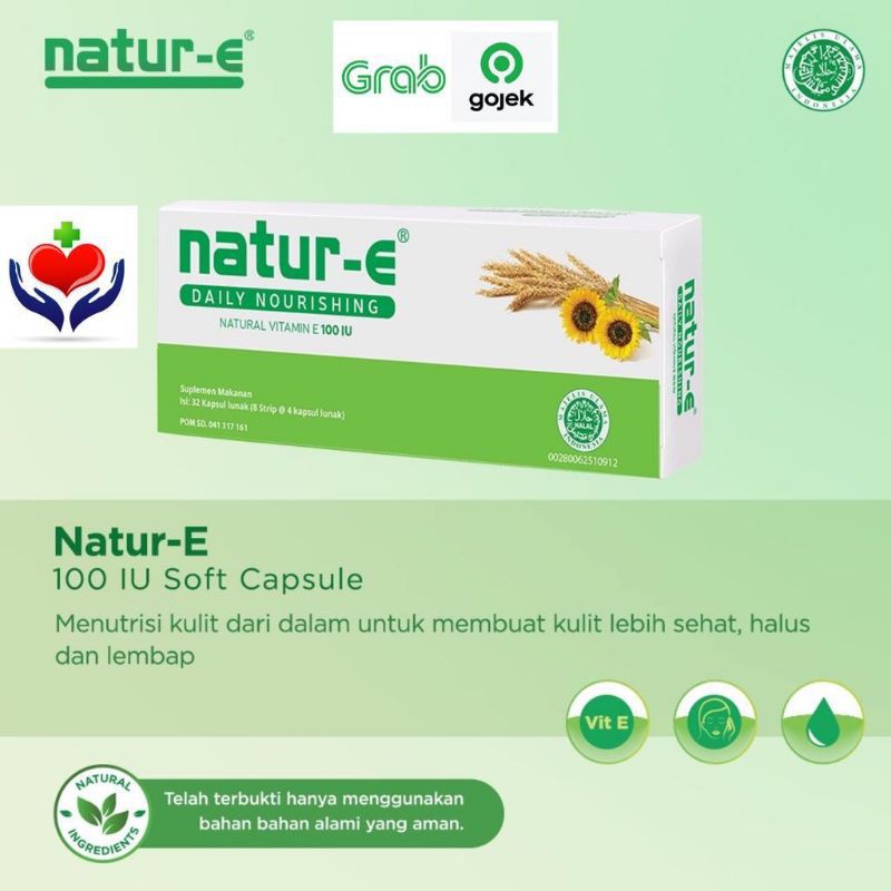 NaturE isi 4 / 16 / 32 Kapsul Vitamin E Natur E 100 IU Original