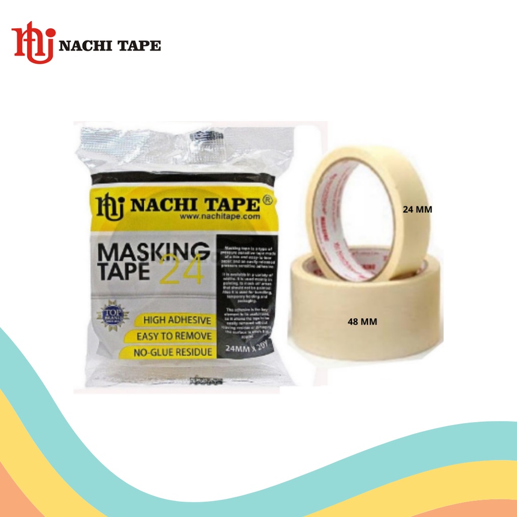 Jual ISOLASI KERTAS / MASKING TAPE NACHI 24MM Shopee Indonesia