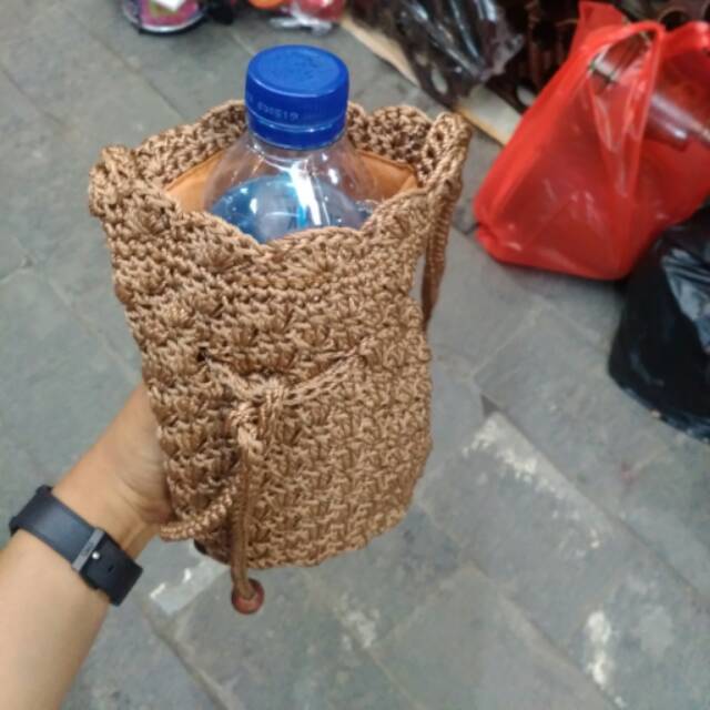 TERMURAH! Tas Rajut Serut Bentuk Botol Tas Selempang khas Jogja Shopee Indonesia