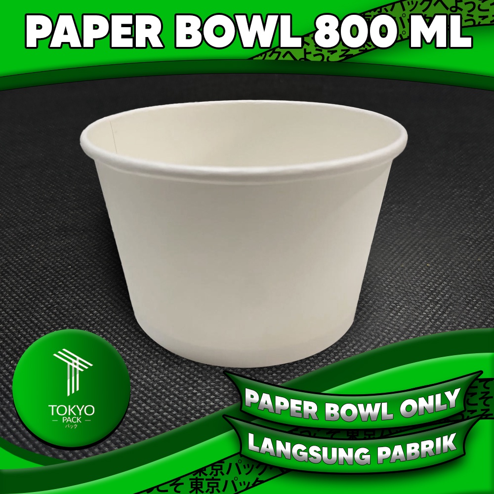 Jual Paper Bowl 800 ml / Mangkok Kertas / Rice Bowl Paper 800 ml GROSIR