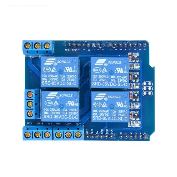 Jual 4 Channel 5V Relay Swtich Expansion Board Arduino Uno Mega Relay