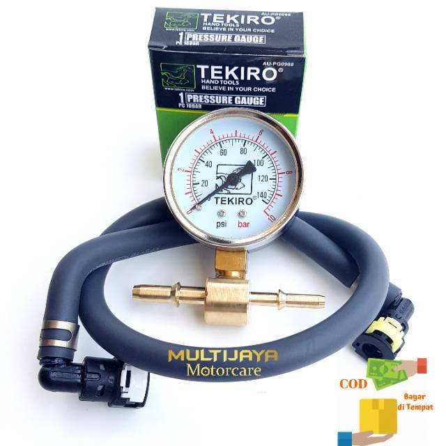 Fuel Pressure Gauge Alat Cek Pengukur Tekanan Pompa Bensin Bahan Bakar Motor Injeksi