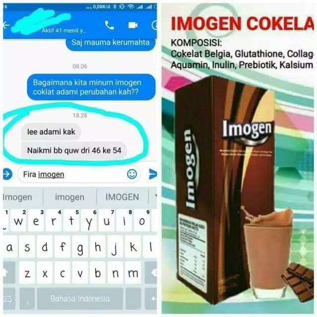 Jual Imogen Coklat Penggemuk Bpom Isi 30 Saschet (Nutrisi Kulit Dan Nafsu Makan) | Shopee Indonesia
