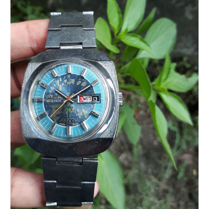Jual Jam Tangan Pagol 5000 Automatic Original Very Rare Item Blue Dial