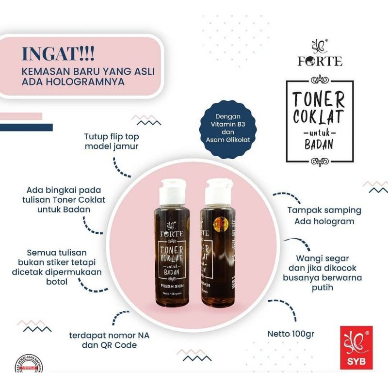 Jual Toner Badan Coklat By Syb Forte Original [Bpom] | Shopee Indonesia