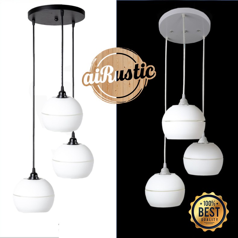 KAP LAMPU GANTUNG HIAS 3 IN 1 MINIMALIS CAFE PLAFON DEKORASI RUANG TAMU
