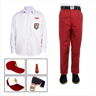 Jual SERAGAM SEKOLAH SD,BAJU SETELAN CELANA, SERAGAM MERAH PUTIH SD LAKI  LAKI Indonesia|Shopee Indonesia